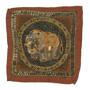 1970s Vintage Elephant Indian Sequined Patch